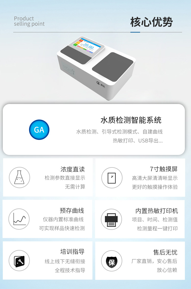 實(shí)驗(yàn)室臺(tái)式水質(zhì)檢測(cè)儀核心優(yōu)勢(shì)